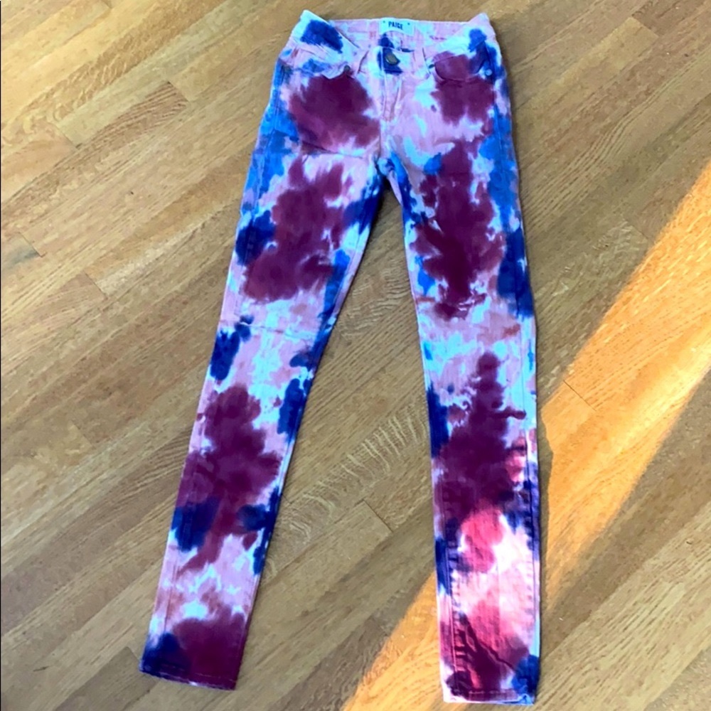Paige Verdugo Skinny Jeans Tumble Tie Dye Sz 25